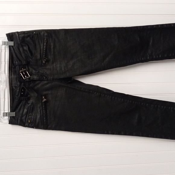 Barbara Bui women's skinny Ileather pants size 26 color black - Picture 2 of 6